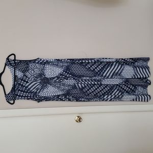 Blue Abstract Maxi Dress